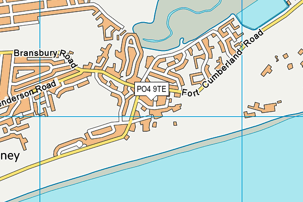 PO4 9TE map - OS VectorMap District (Ordnance Survey)