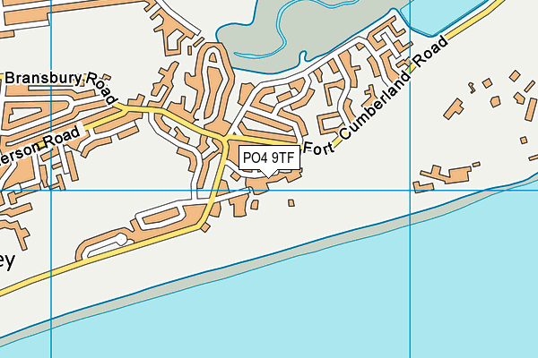 PO4 9TF map - OS VectorMap District (Ordnance Survey)