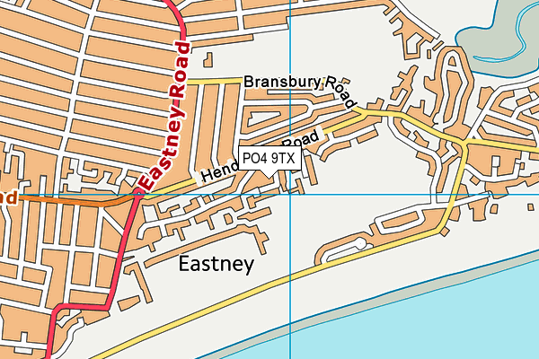 PO4 9TX map - OS VectorMap District (Ordnance Survey)