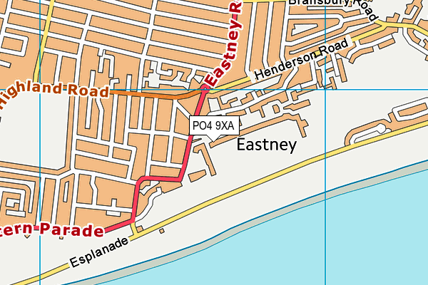 PO4 9XA map - OS VectorMap District (Ordnance Survey)