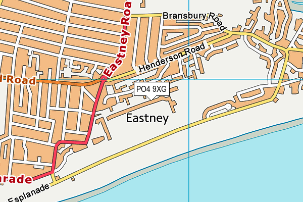 PO4 9XG map - OS VectorMap District (Ordnance Survey)