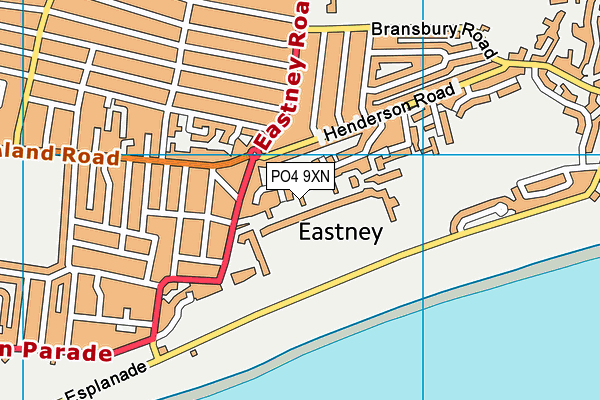 PO4 9XN map - OS VectorMap District (Ordnance Survey)