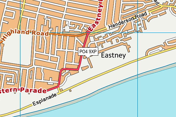 PO4 9XP map - OS VectorMap District (Ordnance Survey)