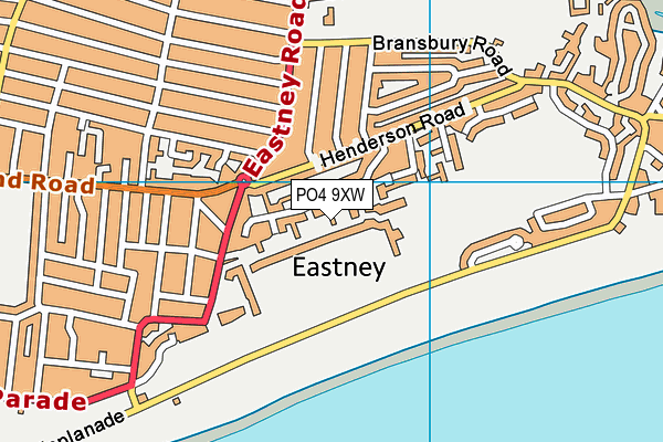 PO4 9XW map - OS VectorMap District (Ordnance Survey)