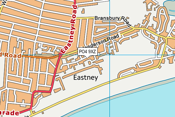 PO4 9XZ map - OS VectorMap District (Ordnance Survey)