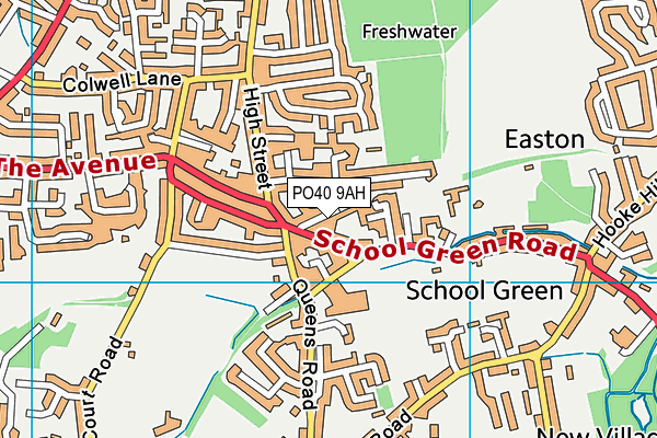 PO40 9AH map - OS VectorMap District (Ordnance Survey)