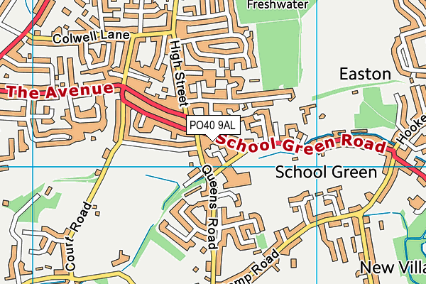 PO40 9AL map - OS VectorMap District (Ordnance Survey)