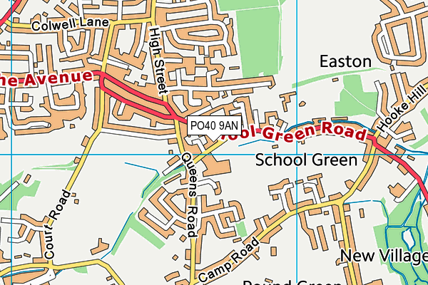 PO40 9AN map - OS VectorMap District (Ordnance Survey)