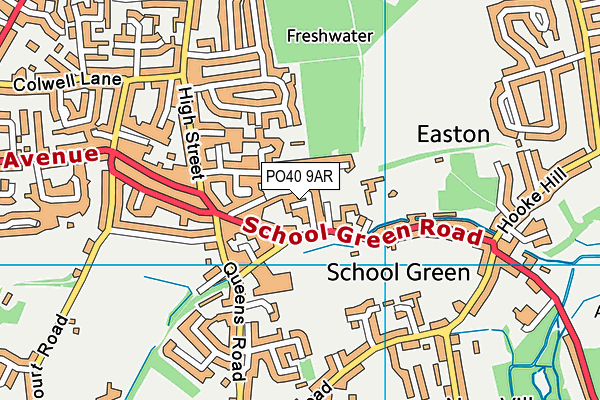 PO40 9AR map - OS VectorMap District (Ordnance Survey)