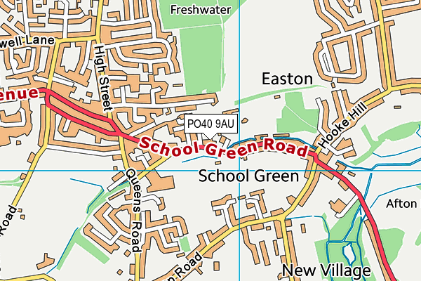 Stroud Playing Field map (PO40 9AU) - OS VectorMap District (Ordnance Survey)