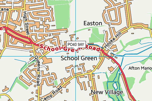 PO40 9AY map - OS VectorMap District (Ordnance Survey)