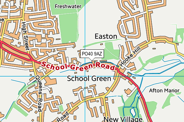 PO40 9AZ map - OS VectorMap District (Ordnance Survey)