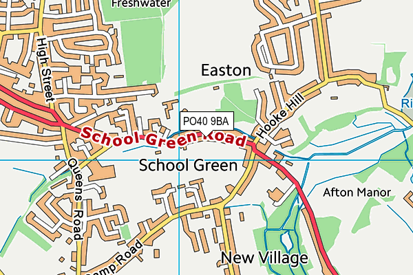 PO40 9BA map - OS VectorMap District (Ordnance Survey)