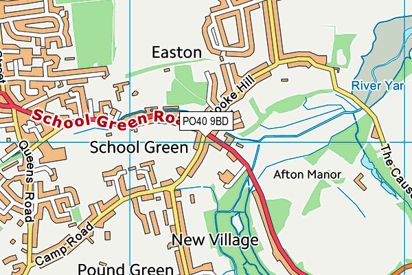 PO40 9BD map - OS VectorMap District (Ordnance Survey)