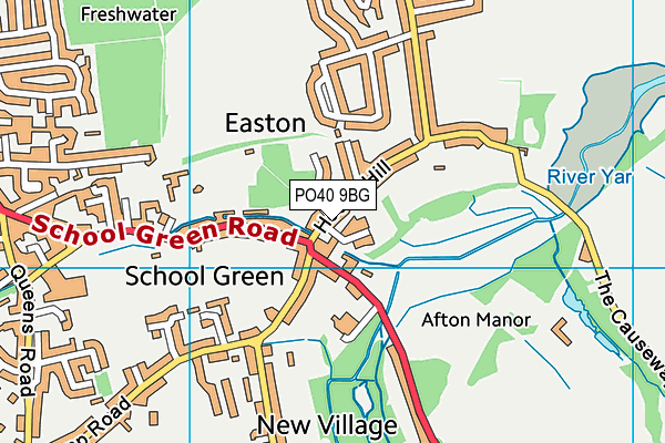 PO40 9BG map - OS VectorMap District (Ordnance Survey)