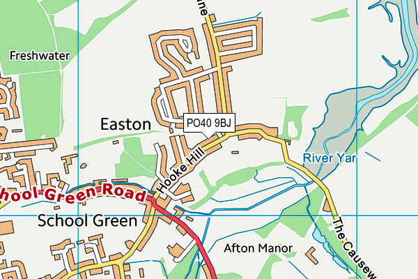 PO40 9BJ map - OS VectorMap District (Ordnance Survey)