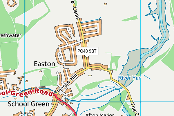 PO40 9BT map - OS VectorMap District (Ordnance Survey)