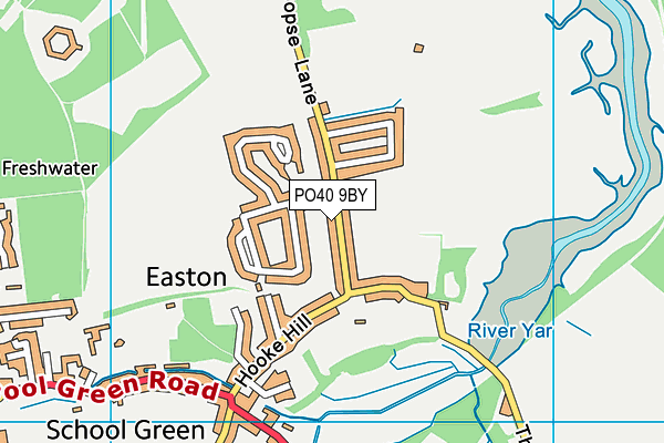 PO40 9BY map - OS VectorMap District (Ordnance Survey)