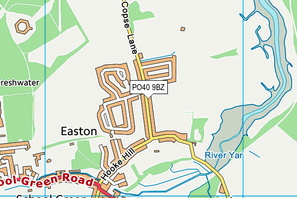 PO40 9BZ map - OS VectorMap District (Ordnance Survey)