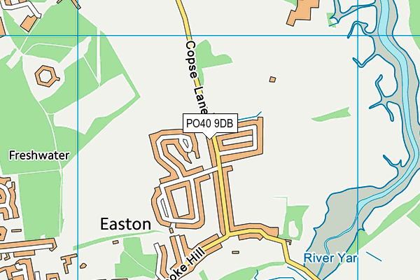 PO40 9DB map - OS VectorMap District (Ordnance Survey)