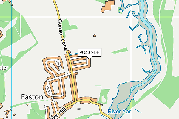 PO40 9DE map - OS VectorMap District (Ordnance Survey)
