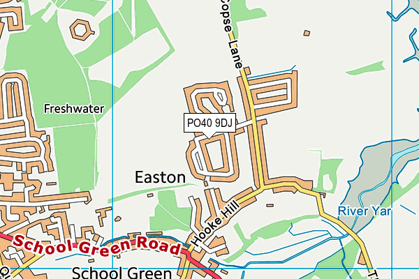 PO40 9DJ map - OS VectorMap District (Ordnance Survey)