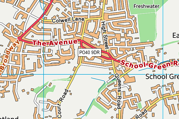 PO40 9DR map - OS VectorMap District (Ordnance Survey)