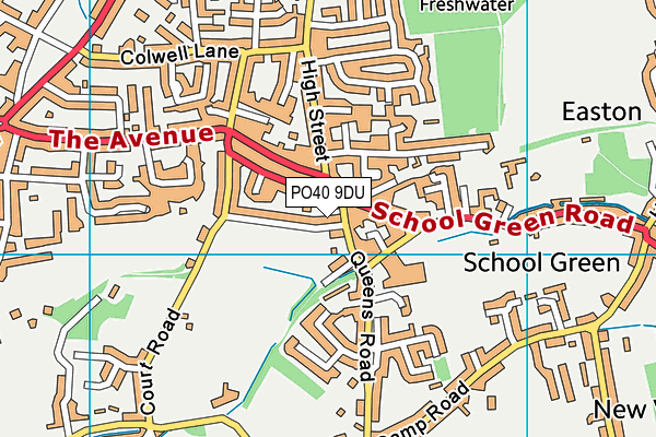 PO40 9DU map - OS VectorMap District (Ordnance Survey)