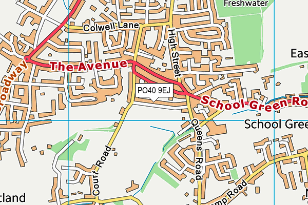 PO40 9EJ map - OS VectorMap District (Ordnance Survey)