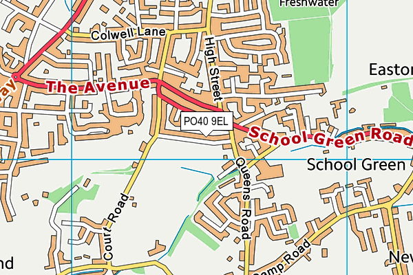 PO40 9EL map - OS VectorMap District (Ordnance Survey)