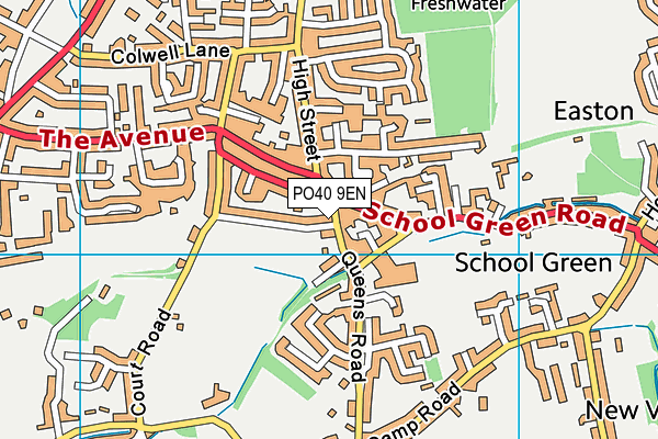 PO40 9EN map - OS VectorMap District (Ordnance Survey)