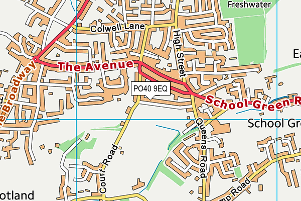 PO40 9EQ map - OS VectorMap District (Ordnance Survey)