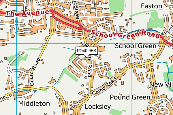 PO40 9ES map - OS VectorMap District (Ordnance Survey)