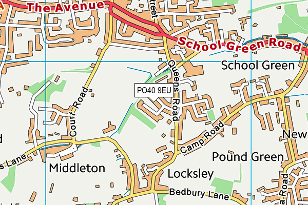 PO40 9EU map - OS VectorMap District (Ordnance Survey)