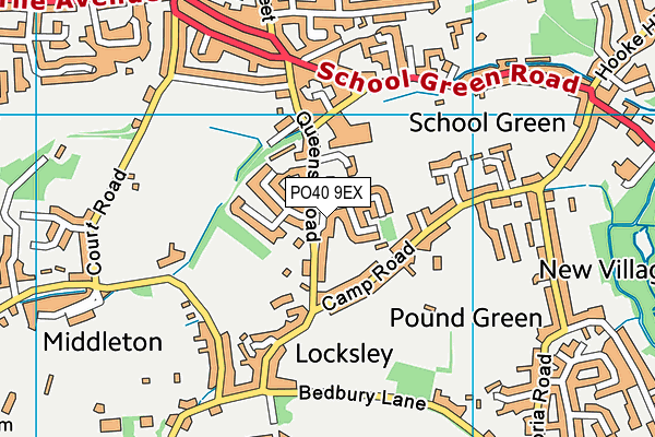 PO40 9EX map - OS VectorMap District (Ordnance Survey)