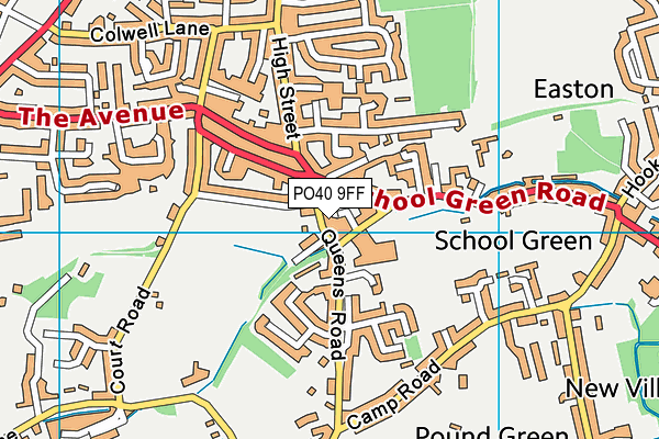 PO40 9FF map - OS VectorMap District (Ordnance Survey)