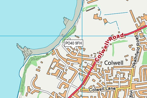 PO40 9FH map - OS VectorMap District (Ordnance Survey)