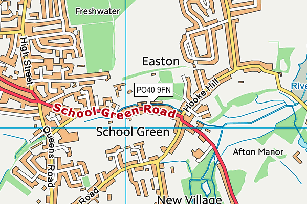 PO40 9FN map - OS VectorMap District (Ordnance Survey)