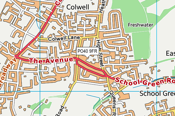 PO40 9FR map - OS VectorMap District (Ordnance Survey)