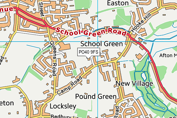 PO40 9FS map - OS VectorMap District (Ordnance Survey)