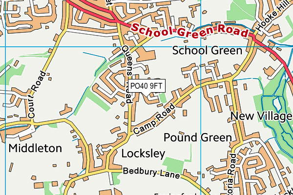 PO40 9FT map - OS VectorMap District (Ordnance Survey)