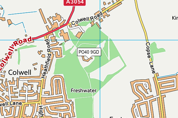 PO40 9GD map - OS VectorMap District (Ordnance Survey)