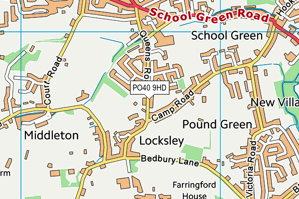 PO40 9HD map - OS VectorMap District (Ordnance Survey)