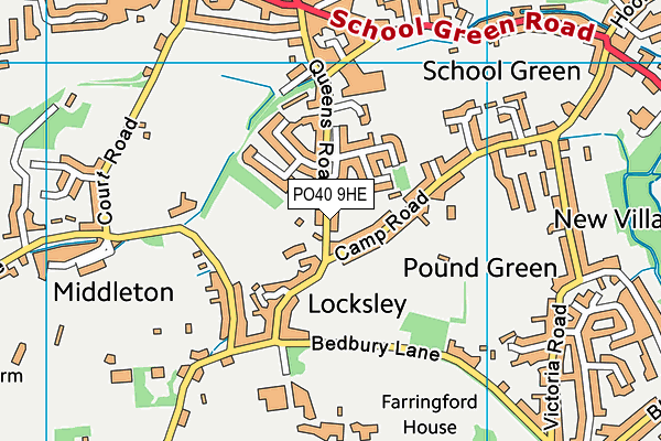 PO40 9HE map - OS VectorMap District (Ordnance Survey)