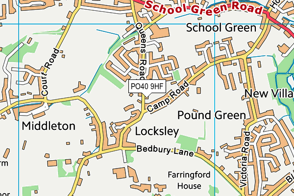 PO40 9HF map - OS VectorMap District (Ordnance Survey)