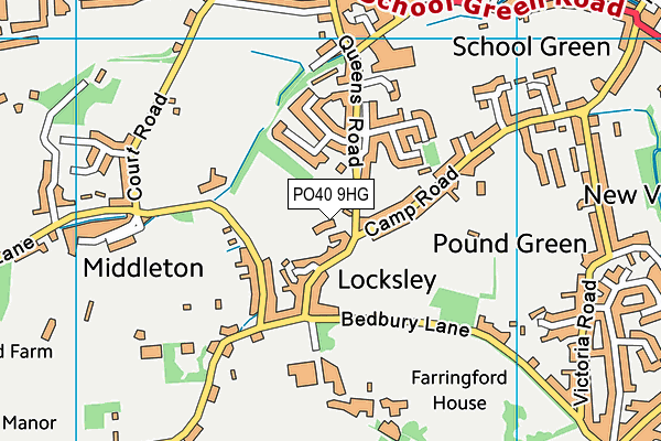 PO40 9HG map - OS VectorMap District (Ordnance Survey)