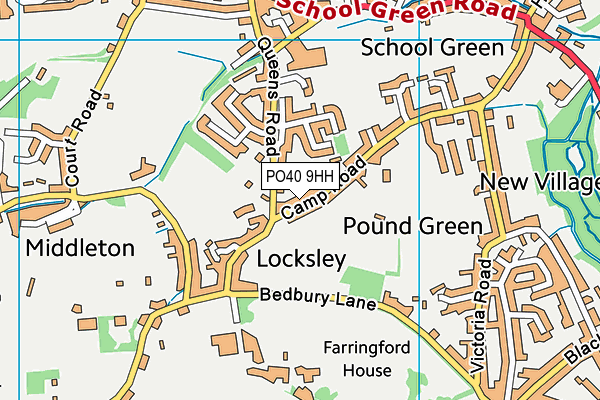 PO40 9HH map - OS VectorMap District (Ordnance Survey)