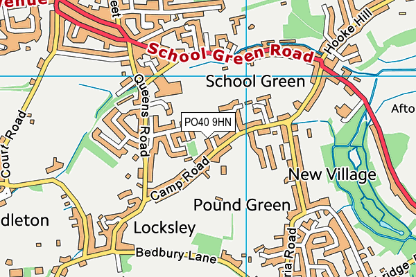 PO40 9HN map - OS VectorMap District (Ordnance Survey)