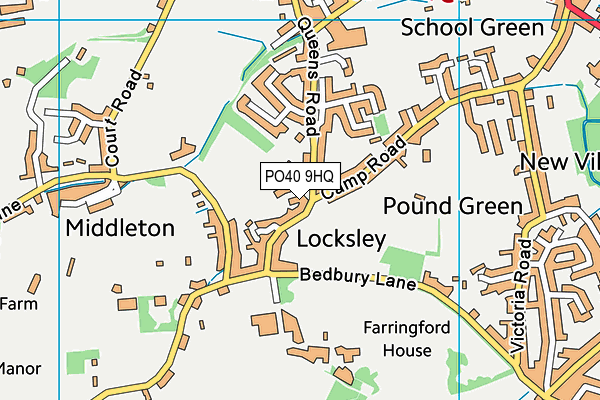 PO40 9HQ map - OS VectorMap District (Ordnance Survey)