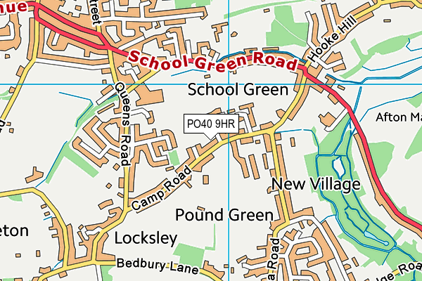 PO40 9HR map - OS VectorMap District (Ordnance Survey)